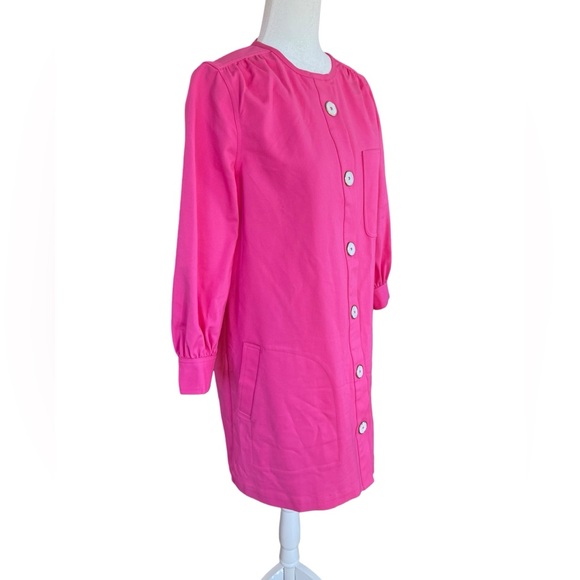 Tuckernuck Pink Blake Mini A Line Button Down Feminine Barbie Shirt Dress Small - Picture 6 of 14